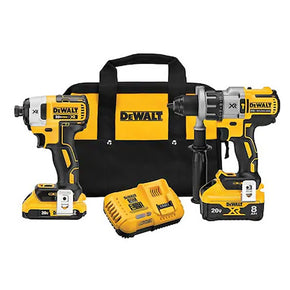 DeWALT DCK299D1W1 20V MAX XR Brushless Cordless 2 Tool Power Detect Combo Kit