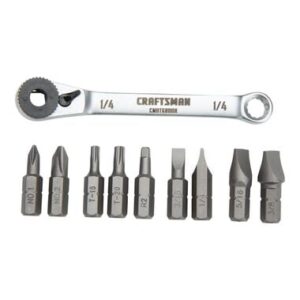 CRAFTSMAN Ratcheting Offset Multi-Bits Screwdriver Set, 10 Piece