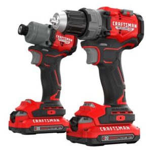 CRAFTSMAN V20 Brushless RP 2 Tool Combo Kit With Two 1.5 Ah Batteries and Charger