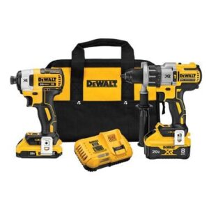 DEWALT 20V MAX POWER DETECT XR 1/2In Hammer Drill/Driver & Impact Driver Kit