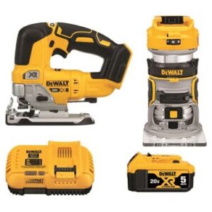 DEWALT 20V MAX XR 2 Tool Woodworking Kit Router & Jig Saw