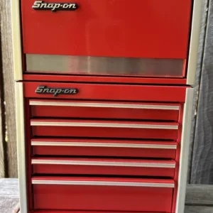Snap-On Mini Tool Box Top & Bottom Chest Set Red 8 Drawer