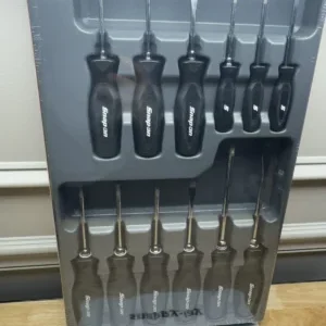 Snap-on Tools NEW 12pc BLACK Soft Grip Combo Screwdriver Set -- SGDXW120B