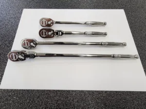 Snap-on Tools USA NEW 4-Piece 1/4″ Drive Fixed & Flex Head Chrome Ratchet Set